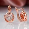 Vintage European & American Clock-Inspired Hollow Disc Earrings