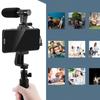 Camera Mounted Microphones With 3A Battery Operation Long Spring Cable For Cameras Interviews