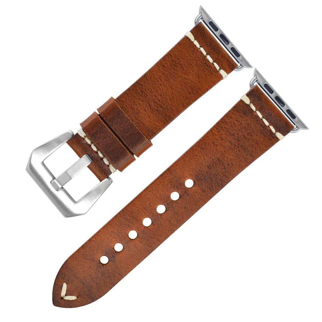 Applicable To Apple Watch Leather Strap Apple Watch Iwatch8 Men'S S7 Women'S Strap