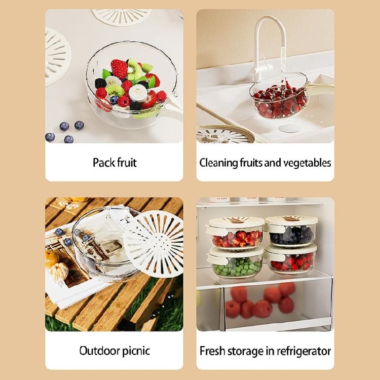 Family Kitchen Essential Foldable Handle Colander Fruit Washing Bowl Drain Basket For Washing Draining