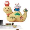 Snake Year Cat Crafts Small Ornaments for Chinese New Year Snake Year Trend Bonsai Food and Decorative Resin Figurines Decor