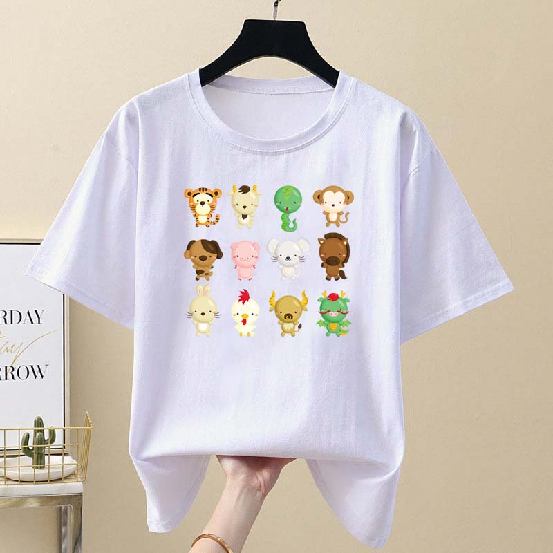 1 Set Animal Patches Fashion Diy Washable Heat Transfer T-Shirt Clothes Decoration Stickers Small Animal Transfers Patch