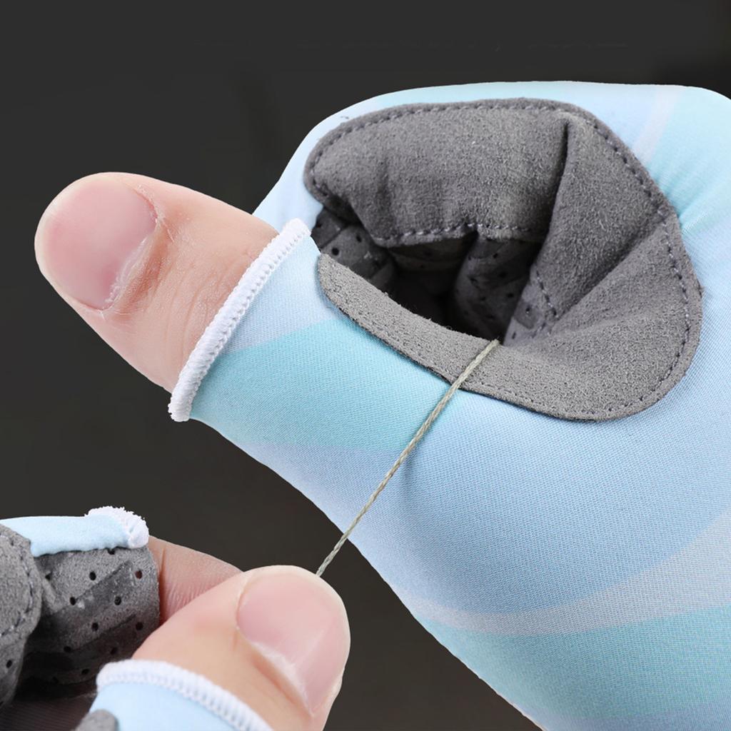 UPF50+ Sun Protection Gloves for Fishing Hiking Comfortable Angler Fingerless Gloves Breathable Anti-Slip Elastic Gloves