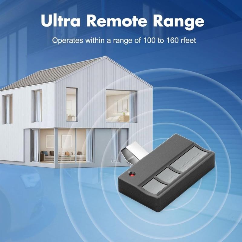 2 Pack Garage Door Remote Control Garage Door Opener Plastic Remote Suitable for Various Models with Secure Coding