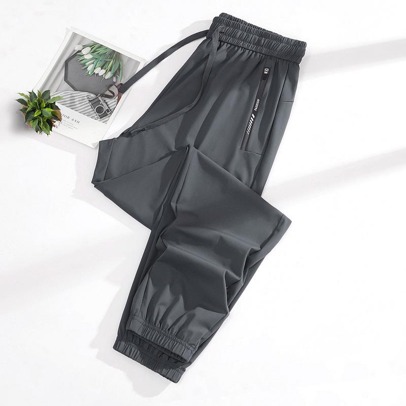 Top-Selling Women's Quick-Dry Ice Silk Pants – Breathable, High-Quality, Elastic, Cooling Sports Pants