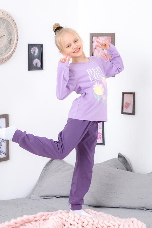 Mädchen Strick Pyjama Set – Weicher Stretchstoff & Gedrucktes Design, Ganzjahresbekleidung, 6076-036-33-5 HC