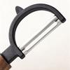 Stainless Steel Vegetable Peeler with Acacia Wood Handle, Ergonomic Potato Cutter for Fruit Carrot Cucumber, Kitchen Multifunctional Tool