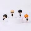 4Pcs/1Set Haikyuu Figure Tobio Kageyama Model Q version Hinata Shoyo Toy Kei Tsukishima Gift Collection Tadashi Yamaguchi PVC