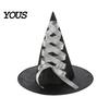 Creative Halloween Witch Hat, Reusable Oxford Cloth Pointed Wizard Festive Party Souvenir Hat for Costume, Carnival, Masquerade, Cosplay Costume