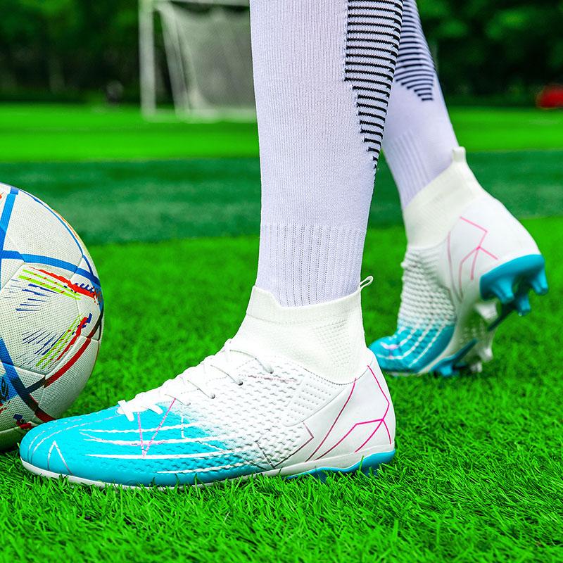 35-47 Men's Large-scale Football Shoes Long Nail Anti-slip and Wear-resistant TPR Artificial Corthiro Outdoor Youth Football Shoes