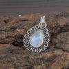 Rainbow Moonstone anheng Edelstenssmykker, 925 solid sterling sølv anheng, håndlaget vakkert smykkeanheng