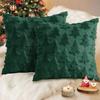 Christmas Celebration Pillow Cover With Invisible Closure Simple Cleaning Sturdy for Living Room Bedroom