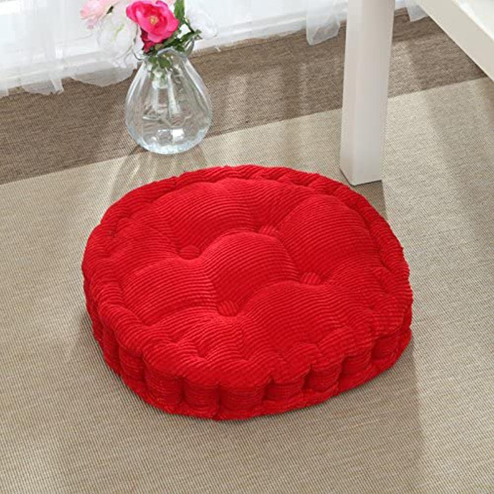 Chair Cushion Tatami Corduroy Round Soft Seat Pad For Car Home Kitchen Garden Dining Room Office