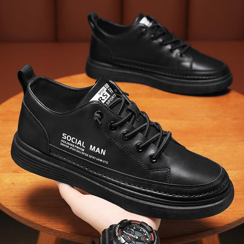 Spring men's shoes new breathable thin shoes men's versatile waterproof leather shoes sports and leisure board shoes trendy shoes