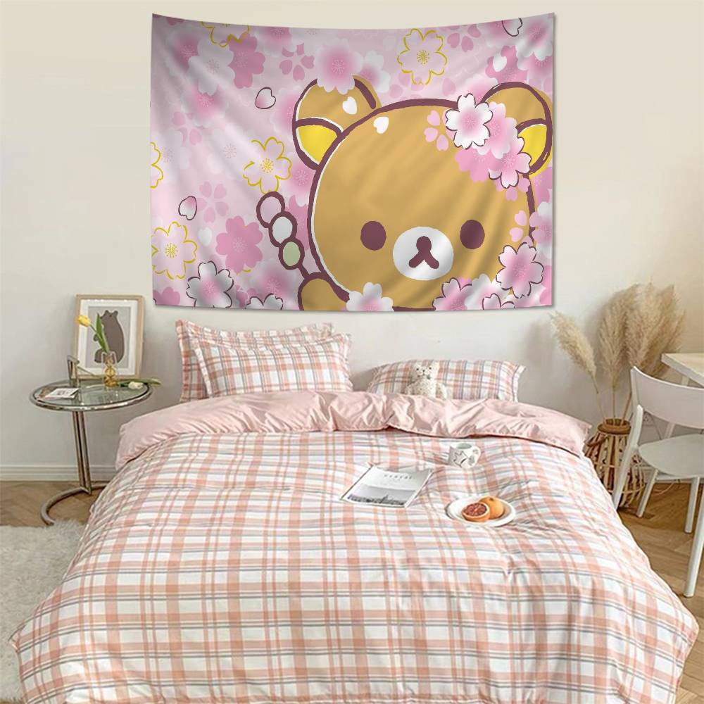 Popular Cute R-Rilakkuma Character Cartoon Tapestry Art Science Fiction Room Home Decor Art Home Decor
