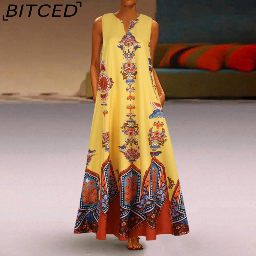 BITCED Women's Summer Loose Sleeveless Dress