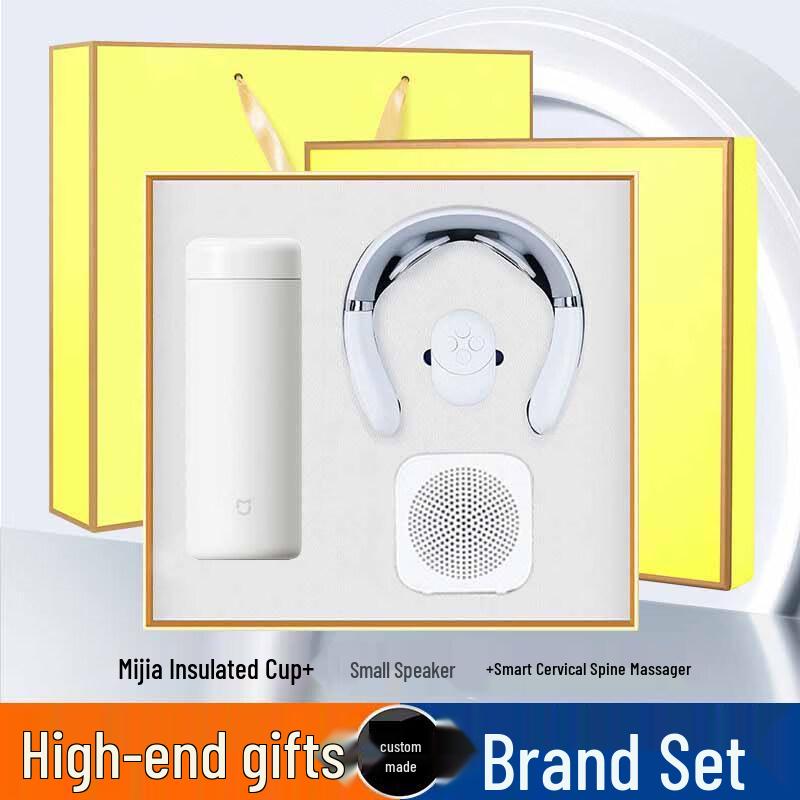 Premium 3-in-1 Gift Set: Bluetooth Speaker, Insulated Mug & Neck Massager