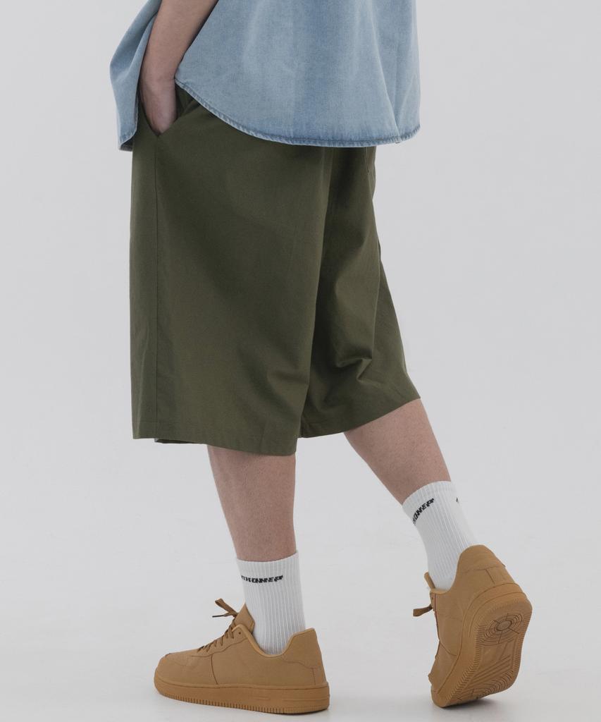 PIANER Linen-Like Bermuda Shorts (Khaki)