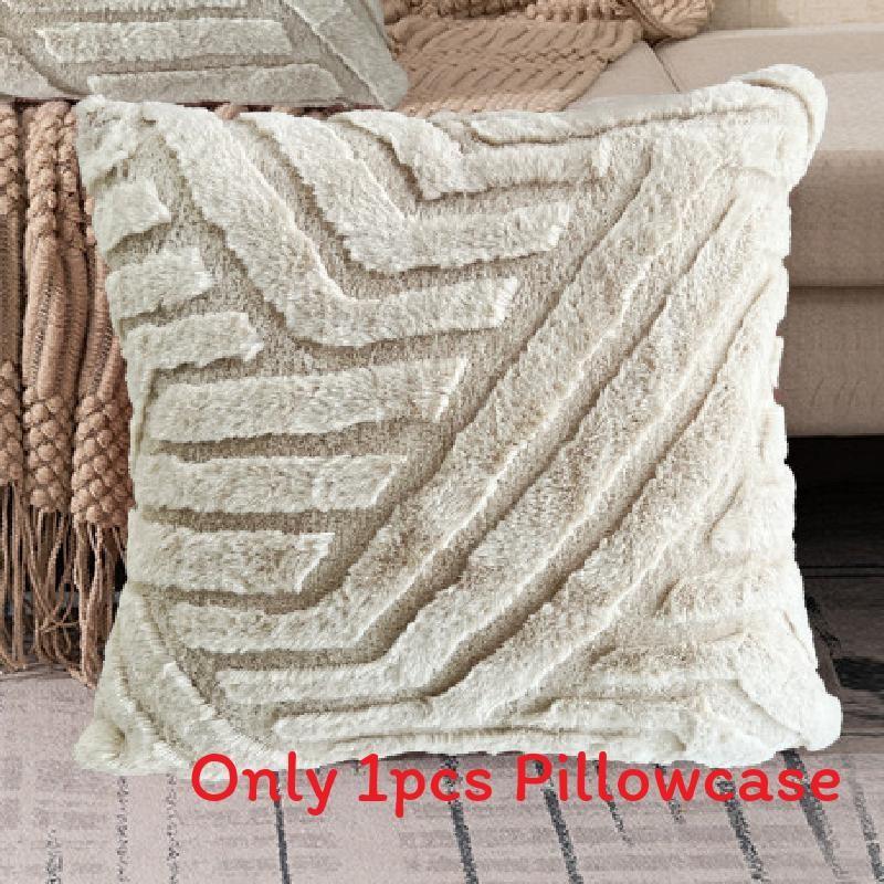 Stereoscopic Color Solid Plush Pillowcase Cushion Cover Decorations Bedroon