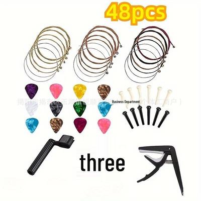 Set di Accessori per Chitarra Acustica: Plettri, Piroli del ponte, Avvolgicorde