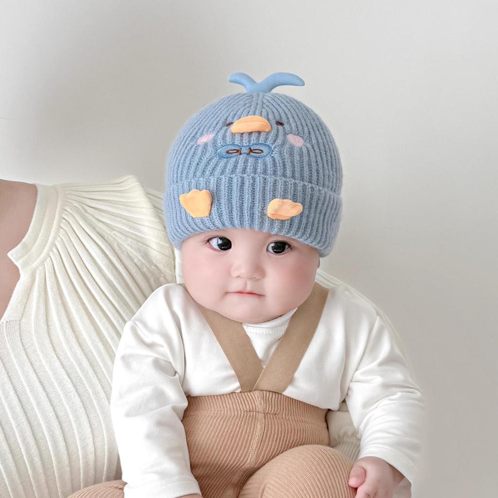 Warm Knit Baby Beanie with Ear Protection for Boys and Girls - Perfect for Autumn and Winter