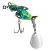 3.8CM/10G Metal Shark Fishing Lure with Spinner Sequin Treble Hooks Long Casting Artificial Hard Bait Freshwater Saltwater Trout Bass Fishing