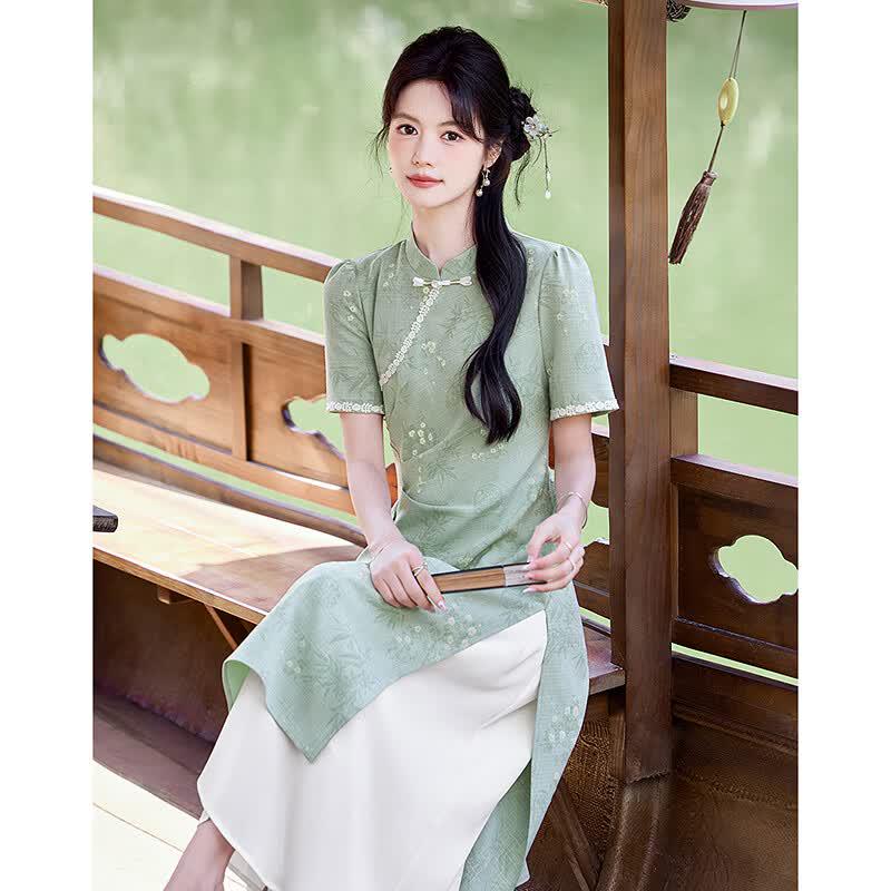 Elegant New Chinese Style A-Line Summer Dress