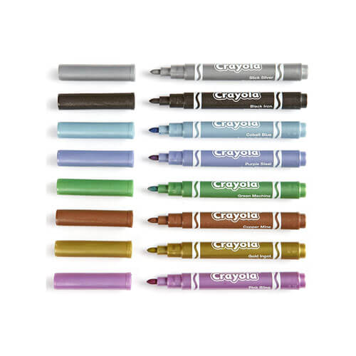 Crayola Shimmery Colours Metallisk tusj (8pk)