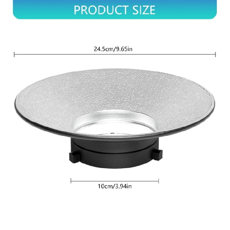 Photography Light Diffuser Dish Reflector For Product Showcases Features 120Degree Wide Angle High Efficiency Reflection