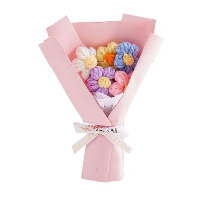 Flori artificiale croșetate flori buchet flori eterne buchet de absolvire nuntă Ziua Mamei festival decorare buchet tricotat