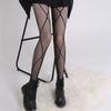 Sexy Black Grid Fishnet Tights Women'S Fashion Hollow Out Pantyhose Gothic Punk Style Stockings For Party Clubwear Cosplay Pants