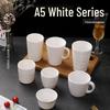 Homeglen A5 White Melamine Tea Cups (10-Pack)