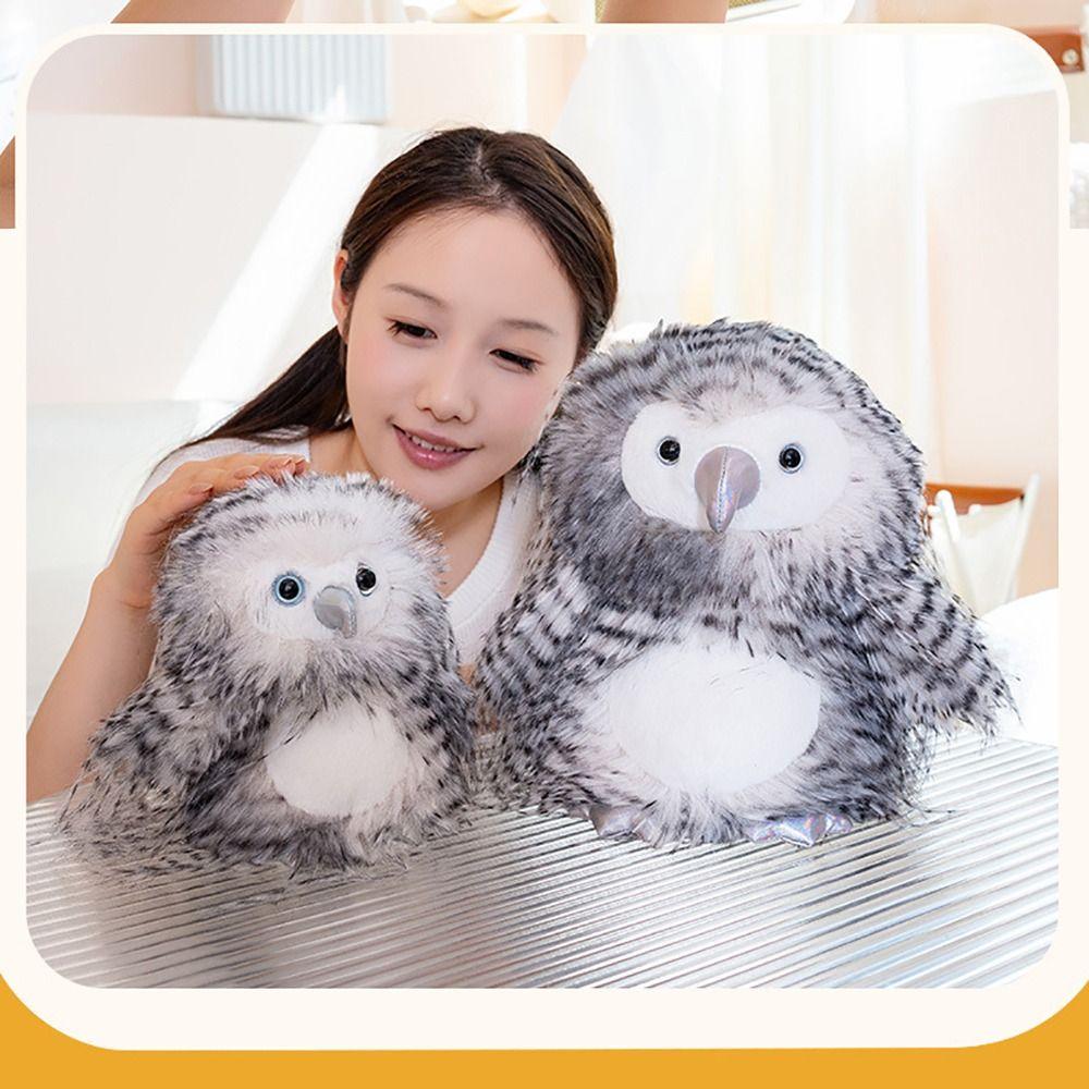 Hairy Simulated Owl Plush Toy Soft Plush Soft Owl Toy Cute Owl Stuffed Doll Home Decoration
