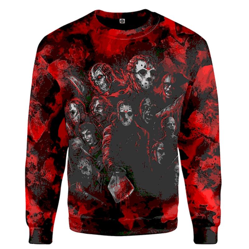 New Men's Round Neck Sweatshirt To Come and Flow Fashionable 3D Digital Tattoo Printed Top