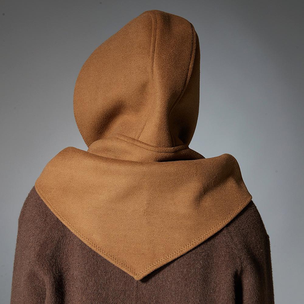 High-End European and American Autumn/Winter 2025 Camel Cape Shawl Scarf