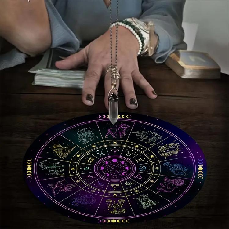 Constellations Astrology Pendulums Mat Tarots Rubber Tablecloth Desk Decoration Tarots Card Pad Pendulums Ceremony Mat