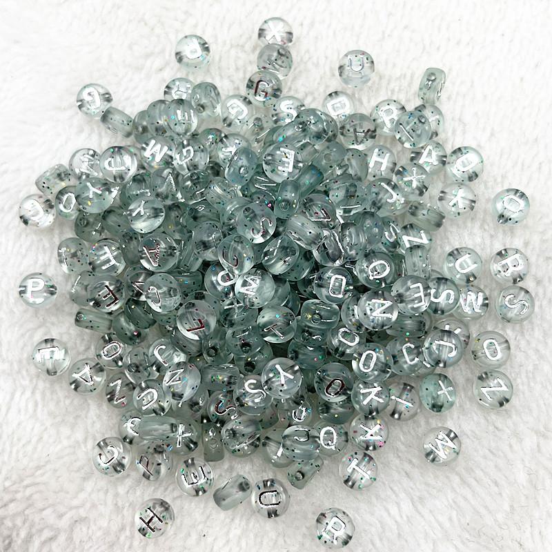100pcs 7x4mm 6x6mm Mixed Alphabet Letter Beads Charms Beads for Making Jewelry Diy Handmade Bracelets Accessories