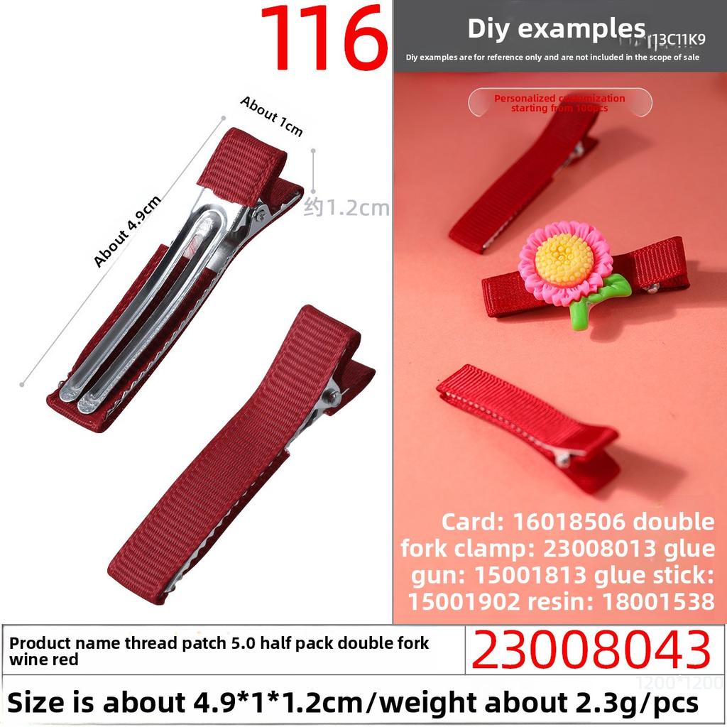 Thickened Duckbill Clips Fabric Hair Clips Edge ClipsHandcrafted Hair Accessory Materials Hair Accessory Accessories