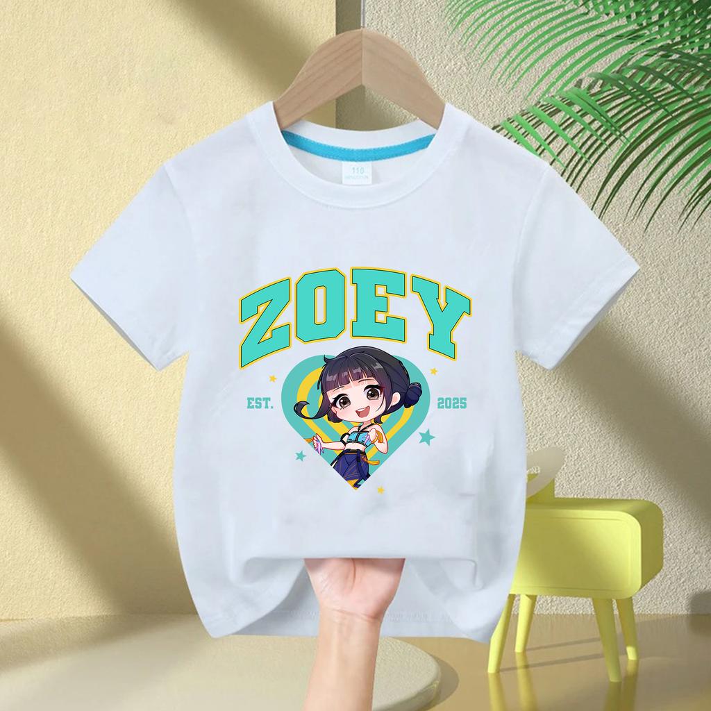 Soft Cotton T-Shirt for Girls, 2026 Movie Design,Children's Clothing,Gifts for K-Pop Demon Hunters Fans, Fashionable Casual Tops