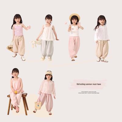 LUSON Girls' Tencel Casual Long Pants