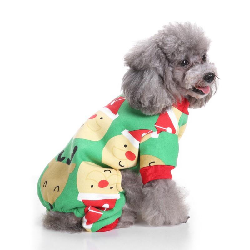 Festive Christmas Dog Outfit Small Breeds - Reindeer Snowman Penguin Themed Two-Legged Costume In Multiple Holiday Colors