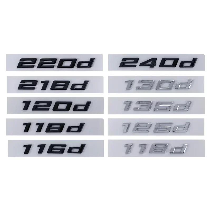 ABS 3D Car Rear Trunk Letter Badge Emblem Exterior for BMW 116d 118d 120d 125d 135d 218d 220d 240d Auto Modification Accessories