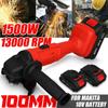 DIY Power Tool Cutting Machine Variable Speed For Battery Polisher Electric Cordless Impact Angle Grinder 100mm 1500W