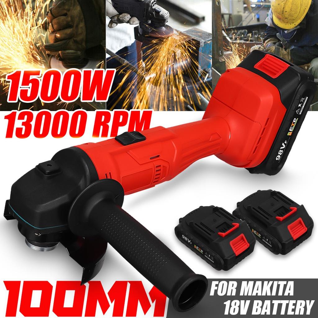 DIY Power Tool Cutting Machine Variable Speed For Battery Polisher Electric Cordless Impact Angle Grinder 100mm 1500W