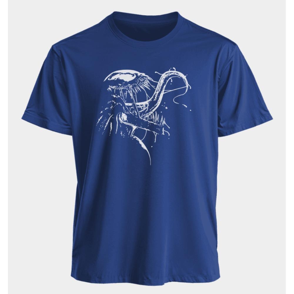 Men's Venom Summer American Style Spring and Autumn New Casual Retro Printed Sportswear and Fitness Short-sleeved Shirt