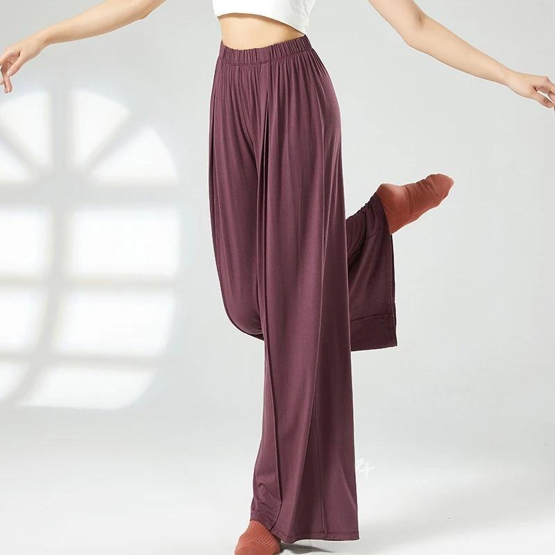 Elegante Klassische Tanzhose Damen Modern Dance Weite Hosen Weich Elastisch Yoga Body Rhyme Ballett Training Übungshose