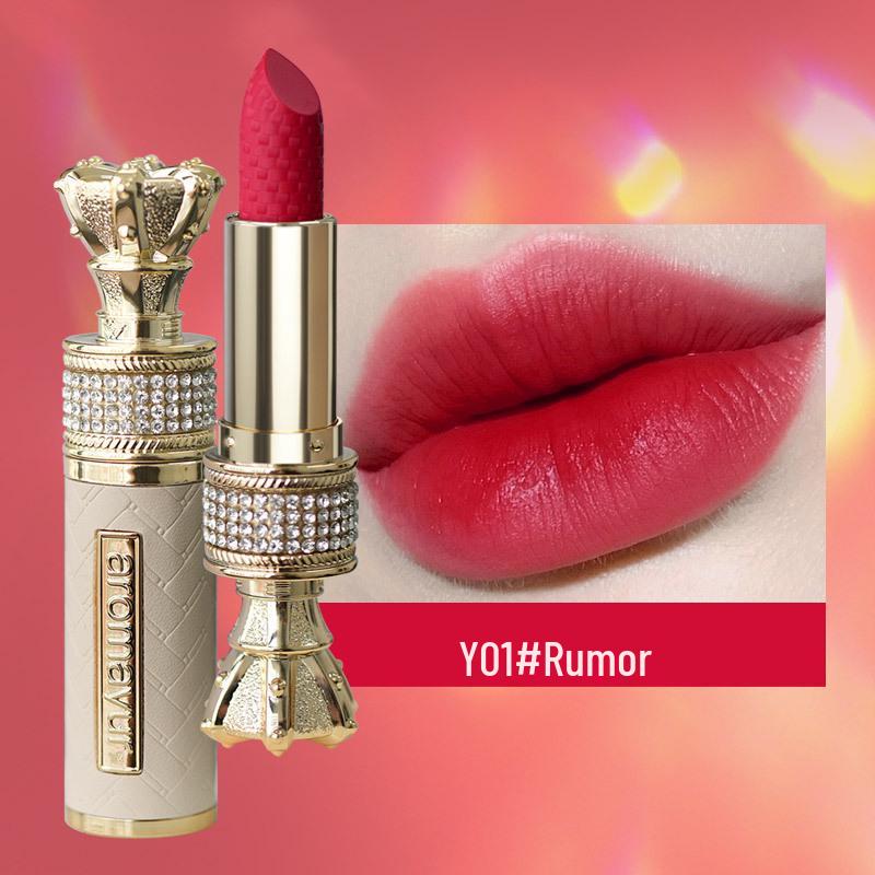 

Aromayur Amadi Crown Embossed Moisturizing Semi-Matte Lipstick - Long-Lasting, Non-Fading, Whitening Formula.