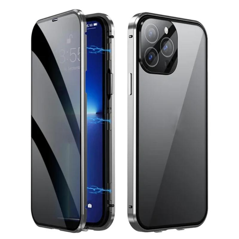 

Металевий Магнітний Чохол-Приватність Anti Peeping Для iPhone 17 16e 15 14 13 12Pro Max Чохол Magsafe 360 Захист Ударостійкий Чохол для Телефона For iPhone 17ProMax