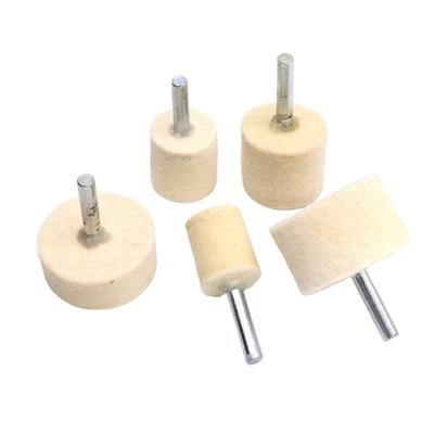 Professional Wool Felt Mounted Polishing Wheel 6mm Shank Various Diameters