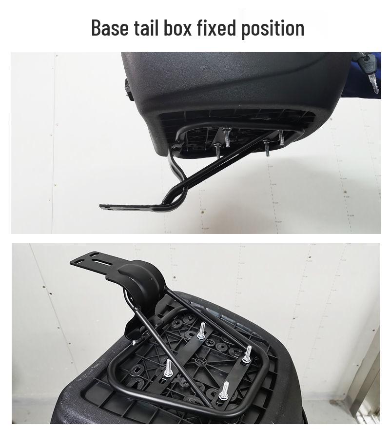 Universal Electric Bicycle Trunk Rack with Backrest and Storage Box